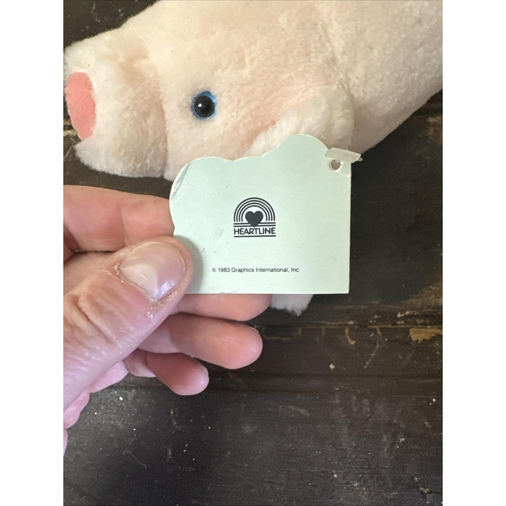 Vintage Heartline 1987 Snuggables "Marcus" Pig Plush Excellent Condition Toy - Picture 8 of 15
